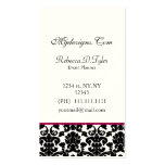black and pink damask Chic Business Cards business cards