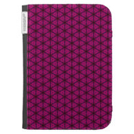 Black and Pink Hexagon Kindle 3 Cover