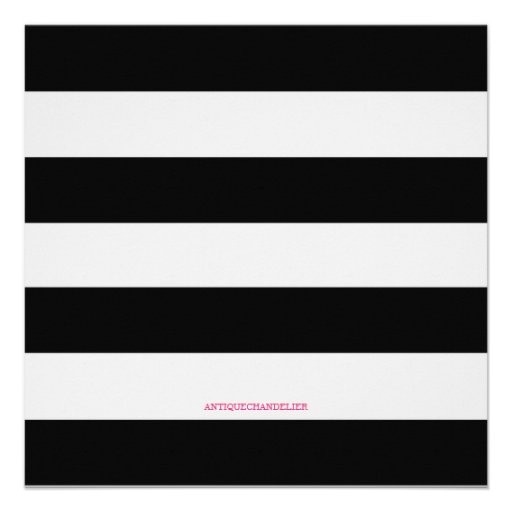 Black and Pink Monogram Wedding Invitation