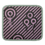 Black and Pink Paint Splash Grunge Circles Sleeve For iPads