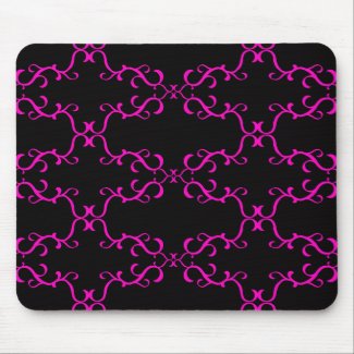 Black and Pink Pattern mousepad