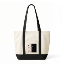 Black and Pink Polka Dot Design Tote Bag