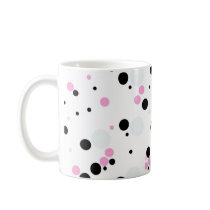 Black and Pink Polka Dot Design Mug