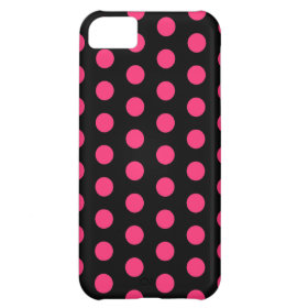 Black and Pink Polka Dots iPhone 5C Covers