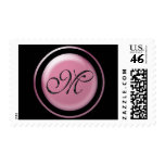 Black And Pink Postage Stamp