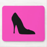Black and Pink Pumps Mouse Pads