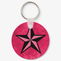 Black and Pink Star keychains