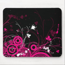 Black and Pink Tattoo mousepads