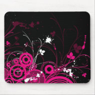 Black and Pink Tattoo mousepad