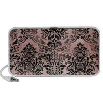 Black and pink textured damask. speakers