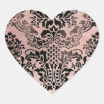 Black and pink textured damask. sticker
