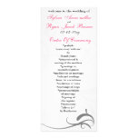 black and pink  Wedding program Custom Rack Cards