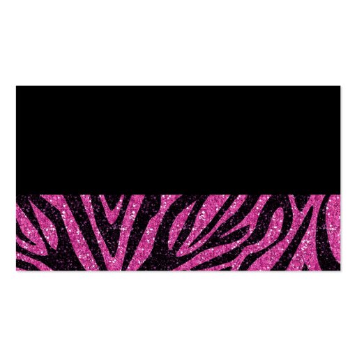 Black and Pink Zebra Professional Business Card (back side)