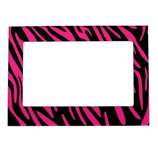 Black and Pink Zebra Stripes Photo Frame Photo Frames