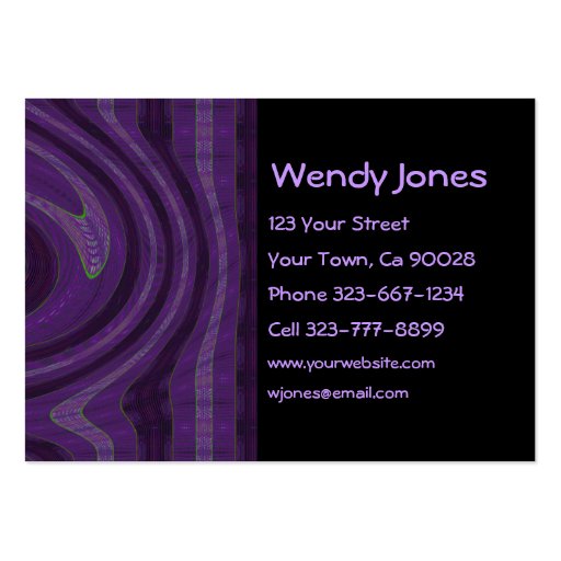 black and purple abstract business cards