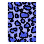 Black and Purple-Blue Leopard Print Pattern. Business Card Template