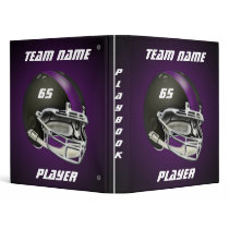 Black and Purple Football Helmet Playbook binders by tjssportsmania Black and Purple Football Helmet Playbook binders