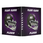Black and Purple Football Helmet Playbook binders