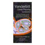 Black and Purple Paisley Rack Card