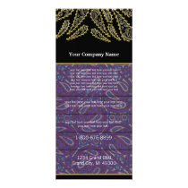 Black and Purple Paisley Swirled Rack Card rack cards
