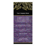 Black and Purple Paisley Swirled Rack Card