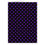 Black and Purple Polka Dot Greeting Cards