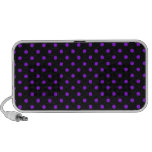 Black and Purple Polka Dot Laptop Speakers