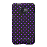 Black and Purple Polka Dot Samsung Galaxy SII Case