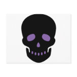 Black and Purple Skull Post Card