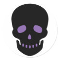 Black and Purple Skull stickers by emonation Black and Purple Skull stickers