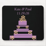 Black and Purple Wedding Cake mousepads