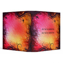 Black And Red Abstract Keepsake Binder by malibuitalian Black And Red Abstract Keepsake Binder