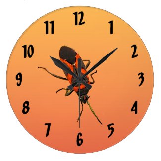 Black and Red Bug Clock