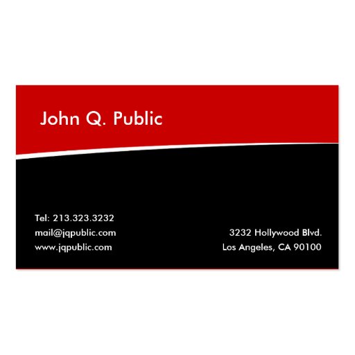 Black and Red Business Card