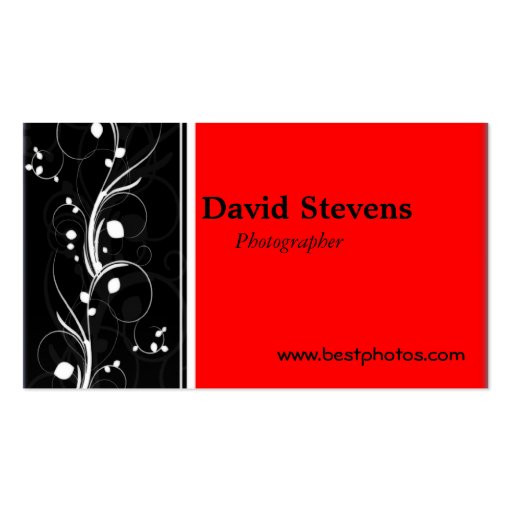 Black and Red Business cards (front side)