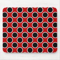 Black and Red Dots mousepads
