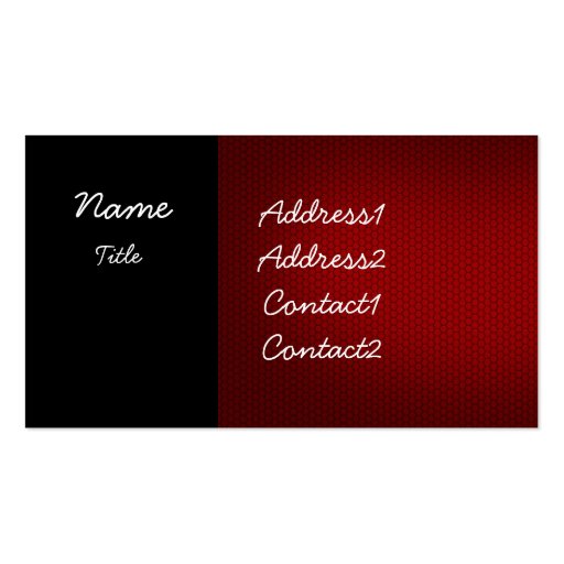 Black and Red Elegant Business Card (front side)