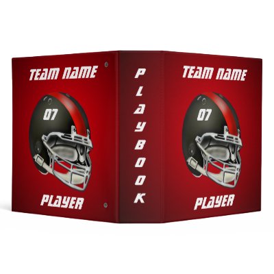 Black and Red Football Helmet Binders by tjssportsmania