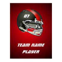 Black and Red Football Helmet posters by tjssportsmania Black and Red Football Helmet posters