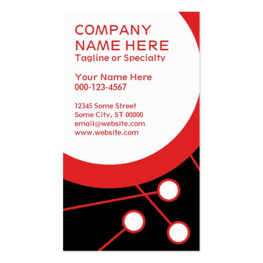 black and red frequent buyer card business cards (back side)