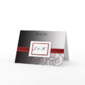 Black  and red graduated wedding set cards