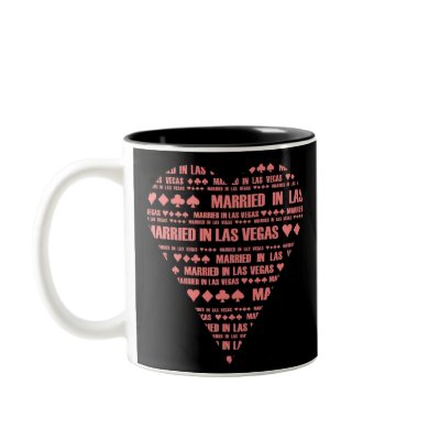 Black and Red Married in Las Vegas mug