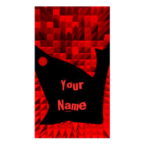 business card, black, red, design, modern, gender neutral, ginette, professional, futuristic, geometric, pyramids, artsy, artistic, original, graphics, Business Card with custom graphic design