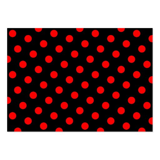 Black and Red Polka Dots Business Card (front side)