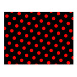 Black and Red Polka Dots Postcard