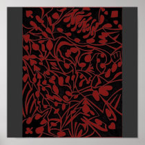 Black and Red Print