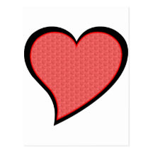 Black And Red Rose Filled Heart Postcards
