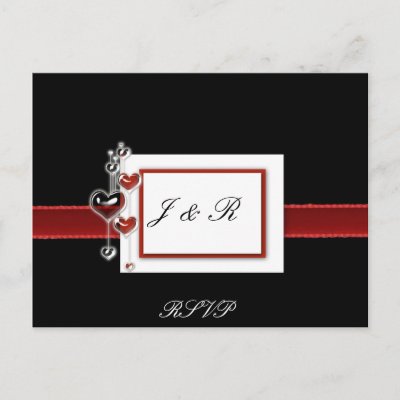 black and red wedding invitations