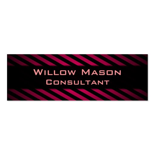 Black and Red Striped Professional Business Card