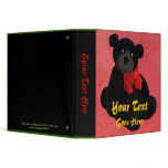 Black and Red Teddy Bear Binder